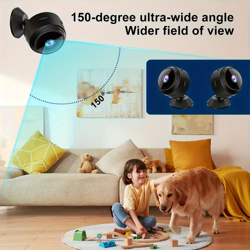A9 Mini Wireless Security Camera – HD WiFi Indoor/Outdoor Smart CCTV with Night Vision, Motion Detection & App Access