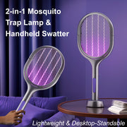 Rechargeable Electric Mosquito Swatter – High-Voltage Insect Killer Racket with LED Light, Fast USB Charging & Safe Mesh Protection