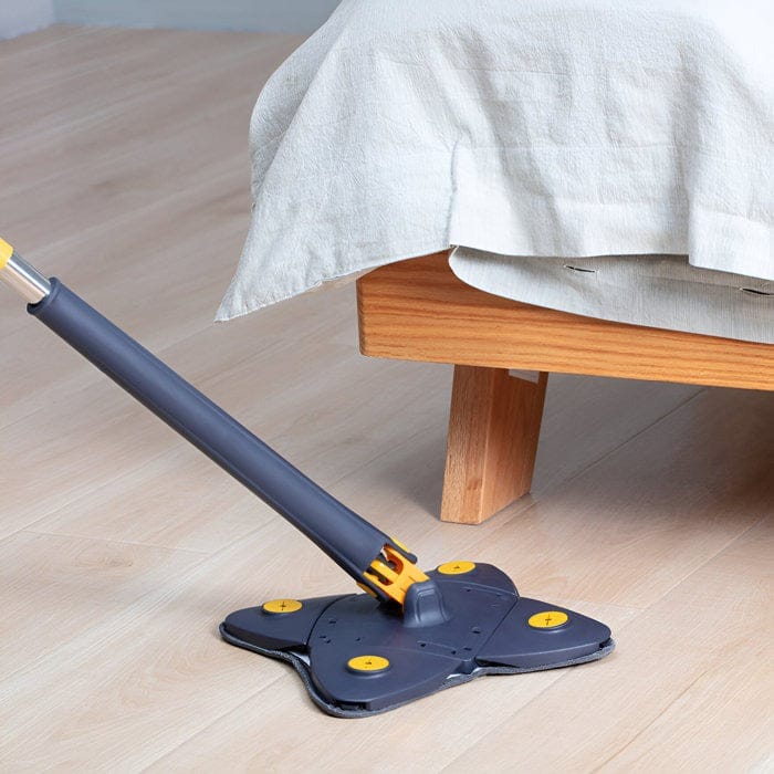 4‑Leaf Clover Twist Automatic Water Squeeze Mop – Self‑Wringer Microfiber Floor Cleaning Tool