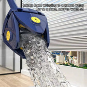 Automatic Water Squeeze Mop 3‑Leaf Clover Twist – Self‑Wringer Microfiber Floor Cleaning Tool