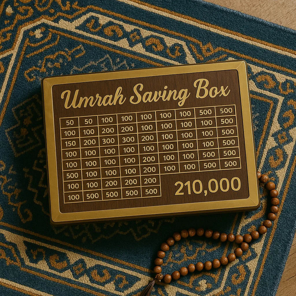 Umrah Saving Box – Elegant Money Bank for Hajj & Umrah Fund Collection