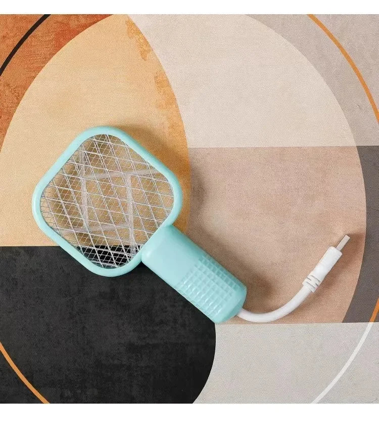 Mini USB Mosquito Swatter – Portable Electric Bug Zapper Racket | USB Rechargeable, Compact Insect Killer for Home & Travel
