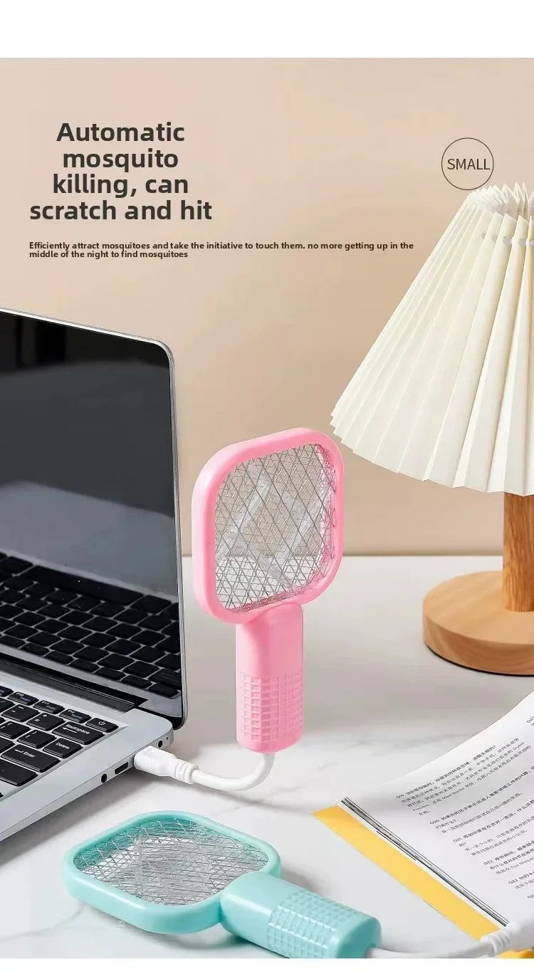 Mini USB Mosquito Swatter – Portable Electric Bug Zapper Racket | USB Rechargeable, Compact Insect Killer for Home & Travel