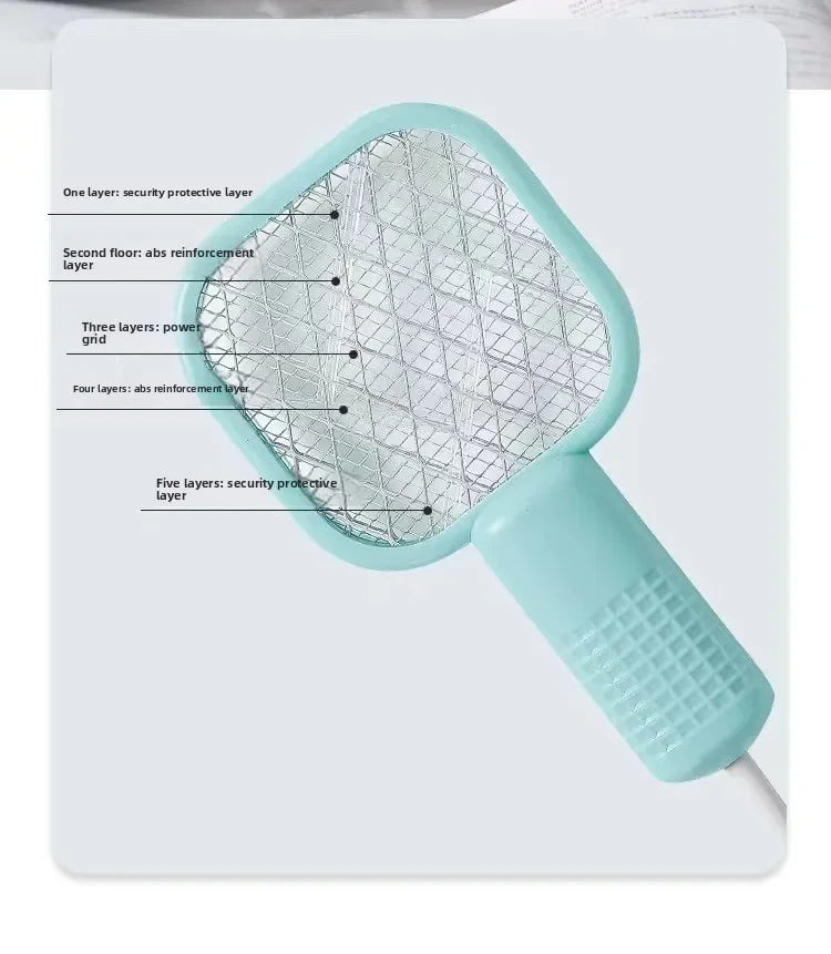 Mini USB Mosquito Swatter – Portable Electric Bug Zapper Racket | USB Rechargeable, Compact Insect Killer for Home & Travel