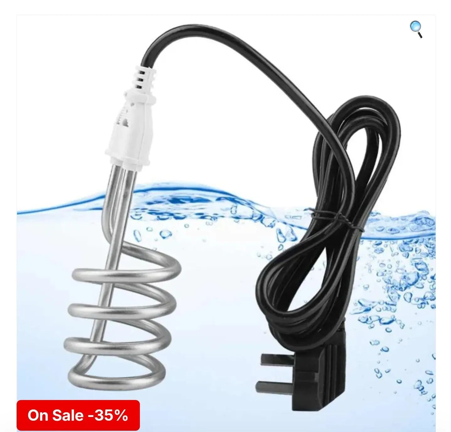 Electric Immersion Water Heating Rod – Portable 2000W Instant Water Heater