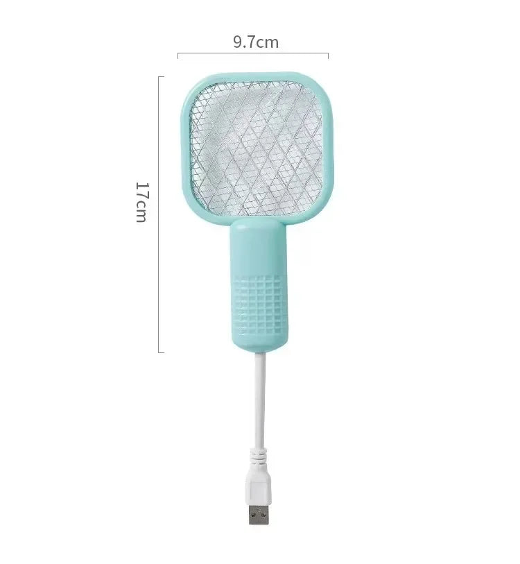 Mini USB Mosquito Swatter – Portable Electric Bug Zapper Racket | USB Rechargeable, Compact Insect Killer for Home & Travel