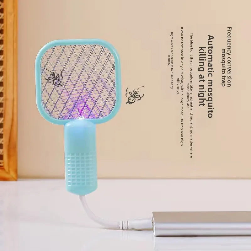 Mini USB Mosquito Swatter – Portable Electric Bug Zapper Racket | USB Rechargeable, Compact Insect Killer for Home & Travel