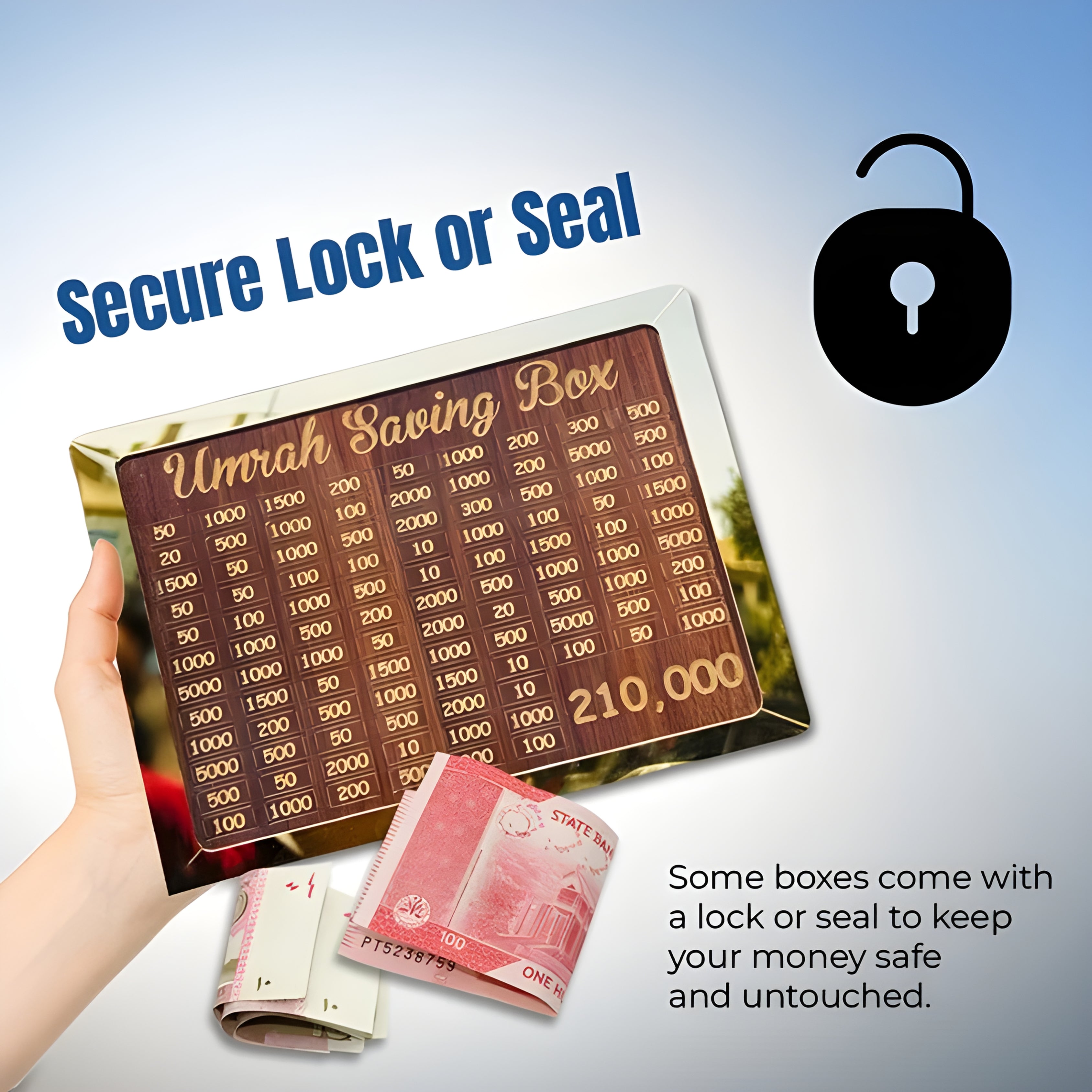 Umrah Saving Box – Elegant Money Bank for Hajj & Umrah Fund Collection