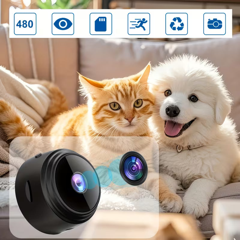 A9 Mini Wireless Security Camera – HD WiFi Indoor/Outdoor Smart CCTV with Night Vision, Motion Detection & App Access