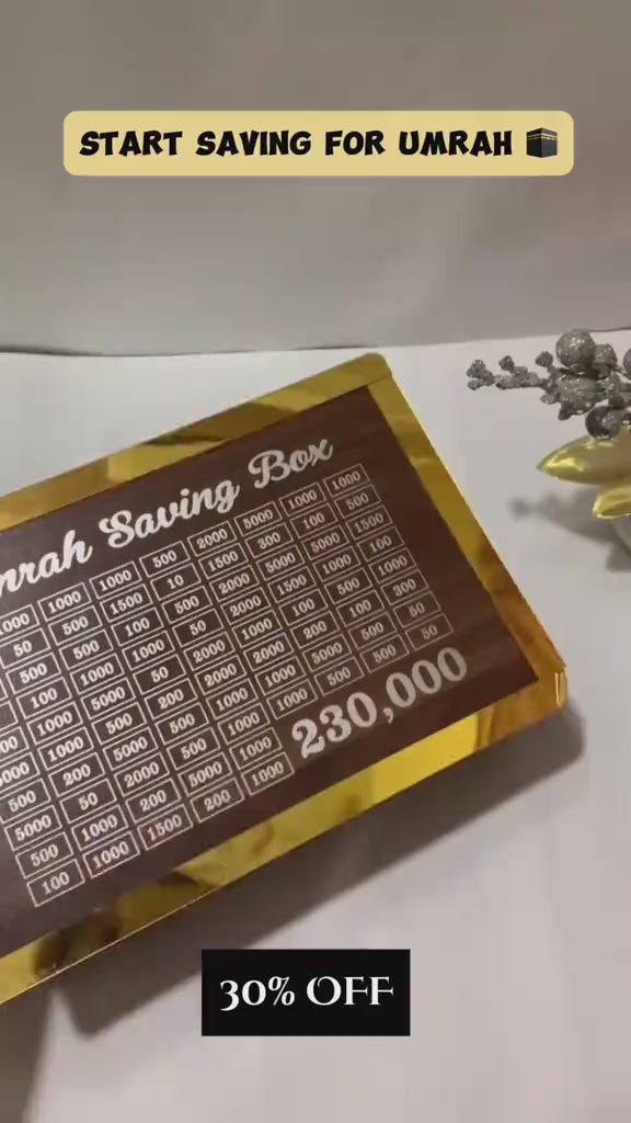 Load video: Umrah Saving Box – Elegant Money Bank for Hajj &amp; Umrah Fund Collection